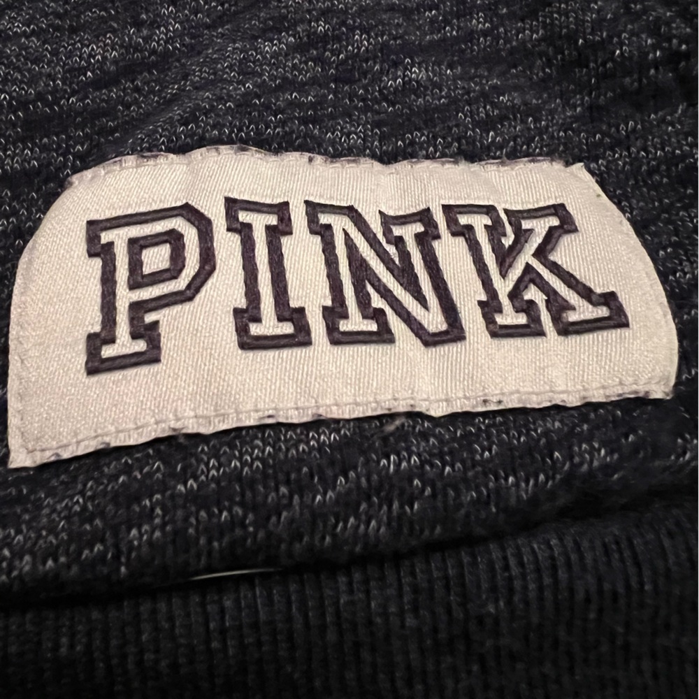 Pink Victoria’s Secret quarter zip pull over size S navy - Picture 3 of 9